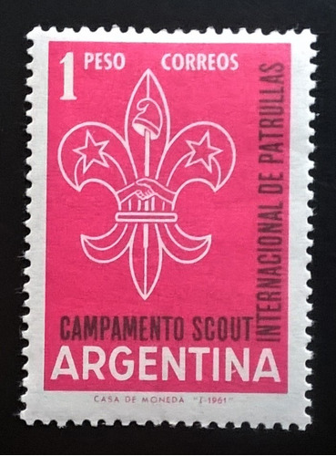 Argentina Scout, Sello Gj 1204 Error Linea 1961 Mint L13109