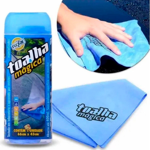 Imagem 6 de 10 de Toalha Mágica Fixxar Original Absorve Água Limpa Seca Carro