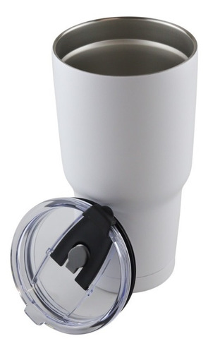 Vaso Termo Acero Inoxidable P/cafe 30oz Térmico Frío Calient Color Blanco