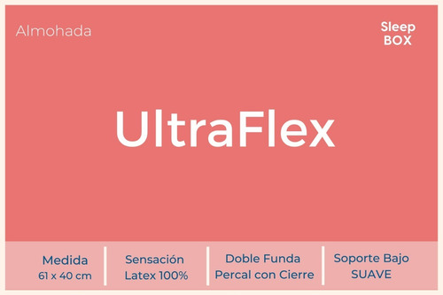 Imagen 5 de 6 de Almohada Ultraflex Sensacion Latex 61x40x14 Sleep Box