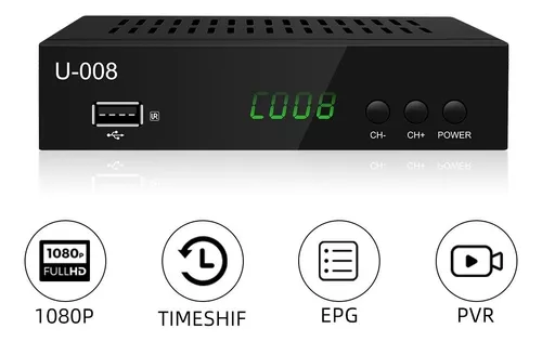 Decodificador de Tv Digital de Alta Definición - UBISHENG U-008 para  convertidor analógico HDTV Live 1080P