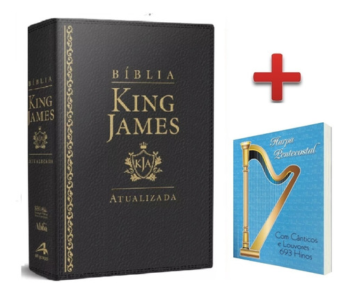 Bíblia De Estudo King James Atualizada - Capa Luxo + Harpa