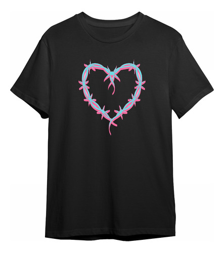 Camisetas Karol G Corazon De Puas Camisas Negras Amor Musica