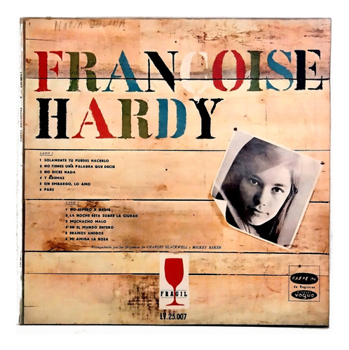 Francoise Hardy 1964 (fragil) - Vinilo Lp Muy Bueno
