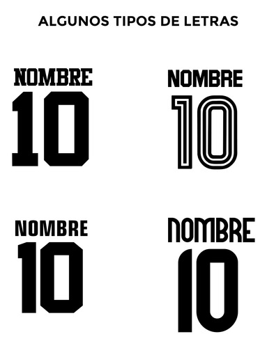 Vinilo Termotransferible Personalizado Nombre Y Numero Personalizado