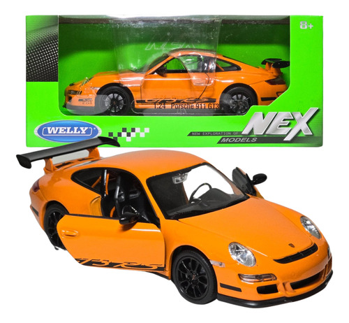 Miniatura De Ferro Porsche 911 Gt3 Rs 997 18cm 1/24 Welly