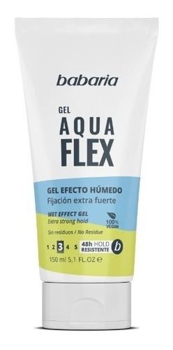 Gel Pelo Aqua Flex Efecto Húmedo Fija Extra Fuerte Babaria