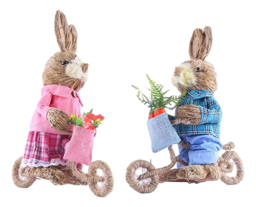 Figuras De Conejo De Pascua, Decoración De Conejito De