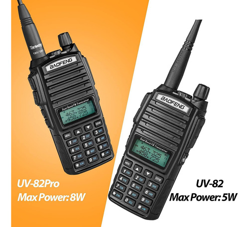 2pcs Baofeng Uv-82 Pro 8w High Power Portable Dual Band Amat