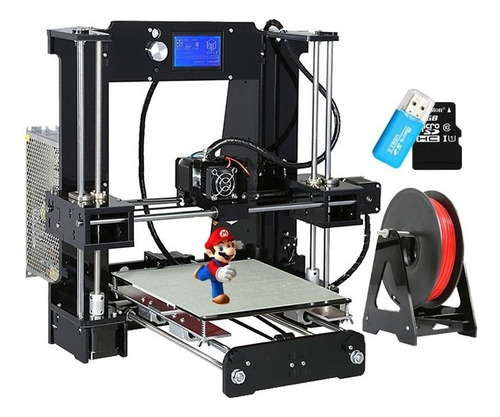 Impresora 3D Anet A6 color black/transparent con tecnología de impresión FDM