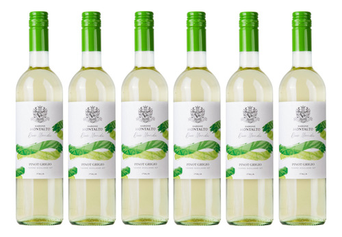  Vinho Barone Montalto Due Mondi Pinot Grigio 750ml Kit 6 Un