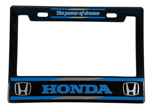 Marco Portaplaca Moto The Power Dreams Honda Azul Electrico