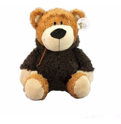 Peluche Oso 40cm Con Capucha Amor Cumple + Bolsa Regalo