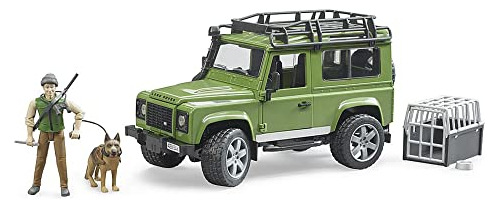 Bruder 02587 Land Rover Defender Con Forester Y Perro