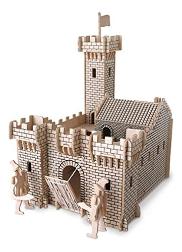 Perplejo Fortress Puzzle 3d Madera Craft Kit De Construcció