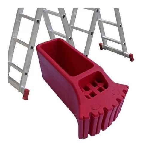 Kit 2 Un Pé Sapata Borracha Escada Articulada Multifuncional