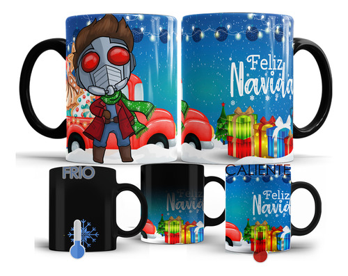 Taza Mágica De Feliz Navidad Personaje De Marvel Para Regalo