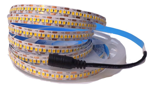 Tira Luz Led 5 Metros 12v 1200 Leds C/ Adhesivo. 240 Leds/m Luz Blanco Cálido