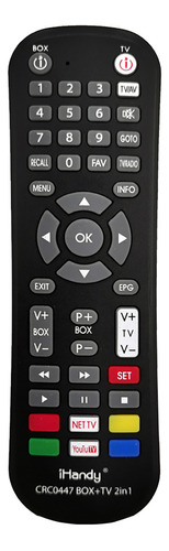 Controlador Remoto Dvb-t2 Tv Set-top Remote Para Box Univers