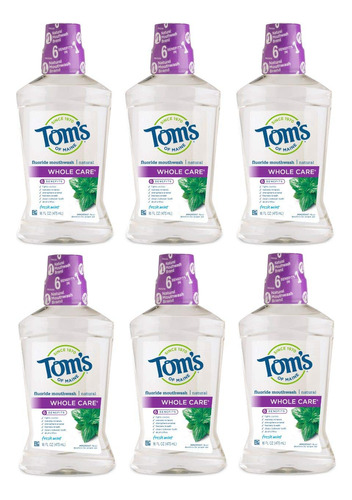 Tom's Of Maine Whole Care - Enjuague Bucal Con Fluor Natural
