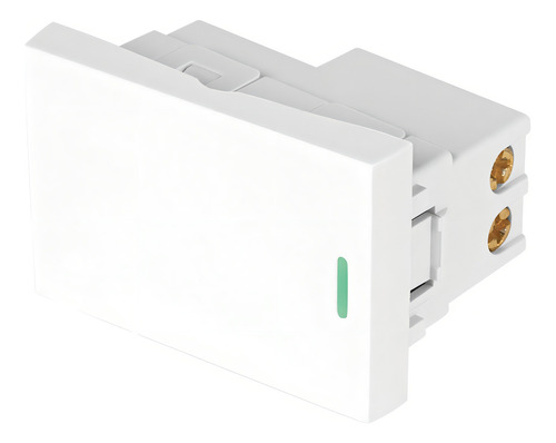 Interruptor Sencillo Blanco De 1.5 Módulos, Volteck 47941 Color Plateado