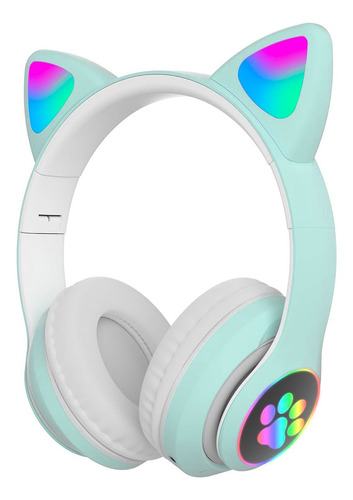 Auriculares Gamer Inalambricos Cat Stn-28 Original Luz Led