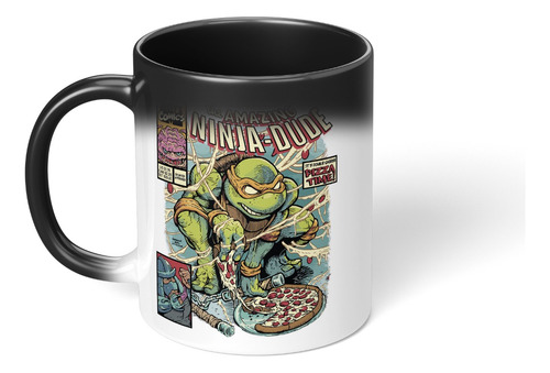 Taza Magica Cambia Color Tortugas Ninjas Miguel Angel