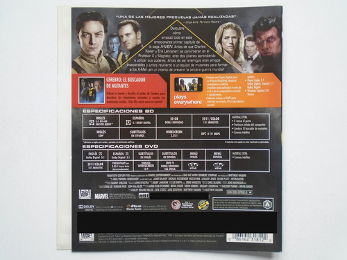 X-men Primera Generación Blu-ray 2011 20th Century Fox (Usado)