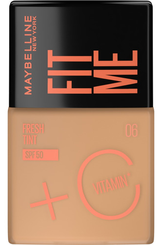 Base Fit Me Maybelline Fresh Tint Con Vitamina C X 30ml Tono 06