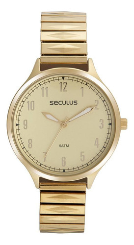 Relógio Seculus Feminino Ref: 77167lpsvds1 Mola Dourado