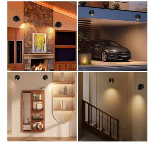 Aplique Lampara De Pared Dormitorio Recargable 360° Magnetic