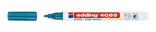 Marcador de tiza Edding e4085 de punta redonda azul metalizado x unidad