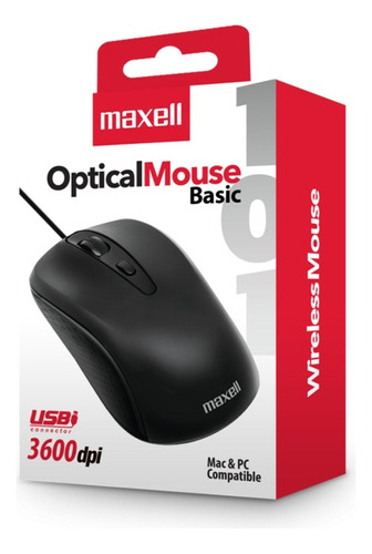 Mouse Maxell Con Cable 3600dpi Precision Profesional