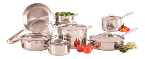  Set De Cocina En Acero Inoxidable 13 Piezas                