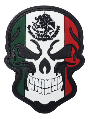 Parche De Pvc Militar Calavera Méxicana Airsoft