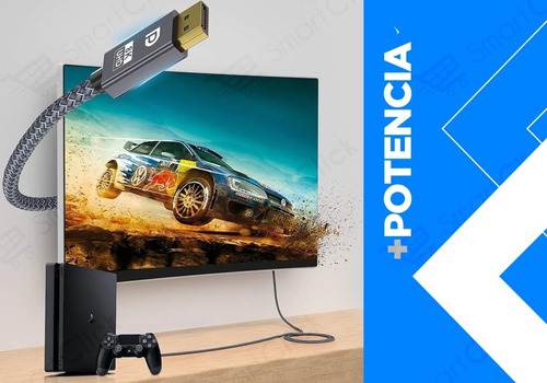 Imagen 9 de 10 de Cable Displayport 1.4 8k @60hz / 4k @144hz / 2k @165hz 2.2mt
