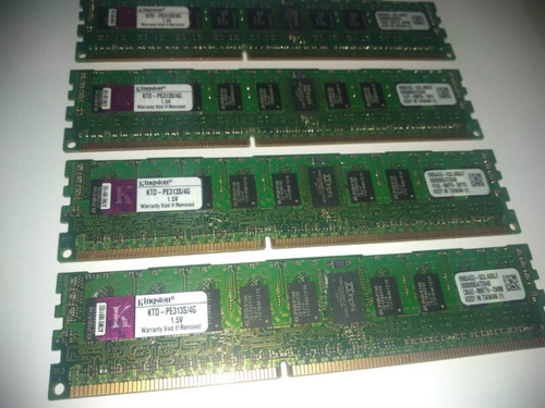 Imagem 4 de 4 de 16gb Memória Kingston Ktd-pe313s/4g 4 X 4gb P/dell R910 T710