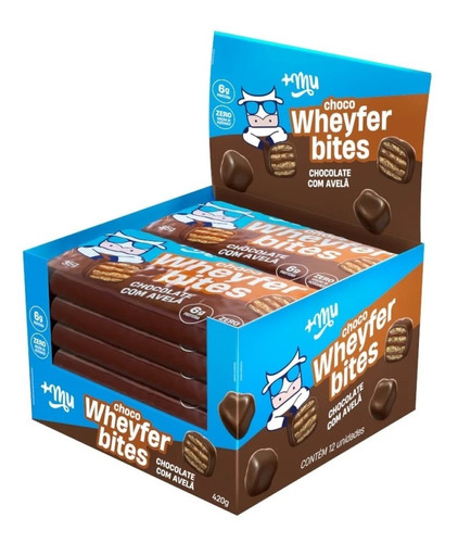 Choco Wheyfer Bites Sabor Chocolate Avelã 35g 12un Mais Mu