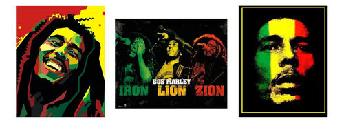 Conjunto De Reproducciones De Arte De Bob Marley Siluet...