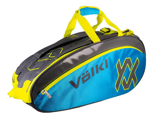 Volkl Tour Combi Bolsa Tenis Carbón Y Azul Neón ()