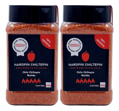 Chile Chiltepin En Polvo (2pzs) 250g | Hardpin Chiltepin