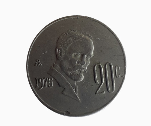 Moneda México 1975 20 Centavos