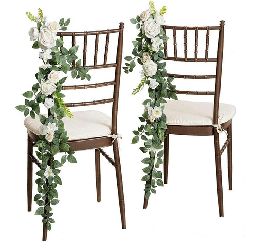 2 Uds Pew Flores Artificiales Eucalipto Elegante Silla De