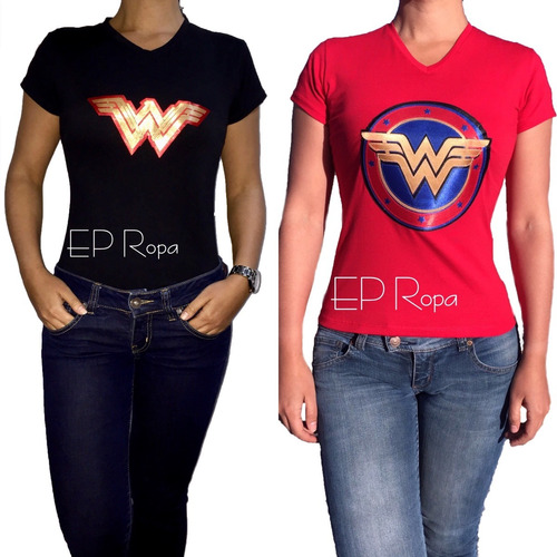 Camiseta Mujer Maravilla Wonder Woman Mujer Moda Superhéroes