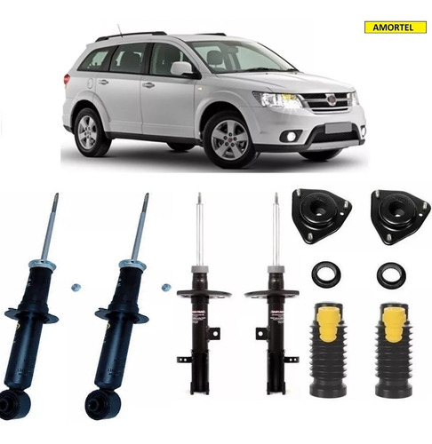 4 Amortecedores+ 4 Kit´s Batentes Da Fiat Freemont Ano 09/16