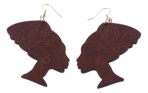 Pendientes Colgantes De Con Cabeza De Dama Africana De Moda