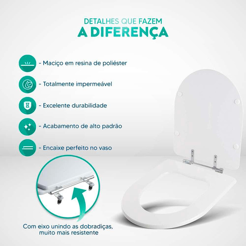Smart Celite Branco Assento De Poliéster
