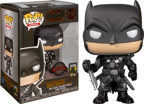 Figura de Batman 80 años de Batman Grim Knight 318 Funko Pop