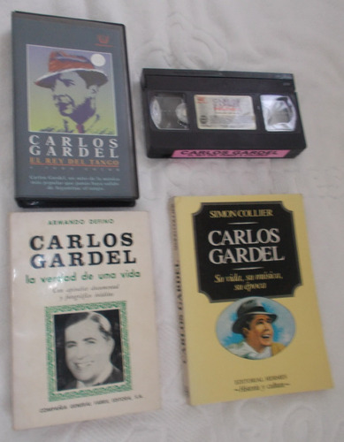 2 Libros Y Vhs, Carlos Gardel, Vida, Musica, Epoca, Verdad