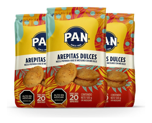 Harina Pan Arepitas Dulces 500gr Pack 3und